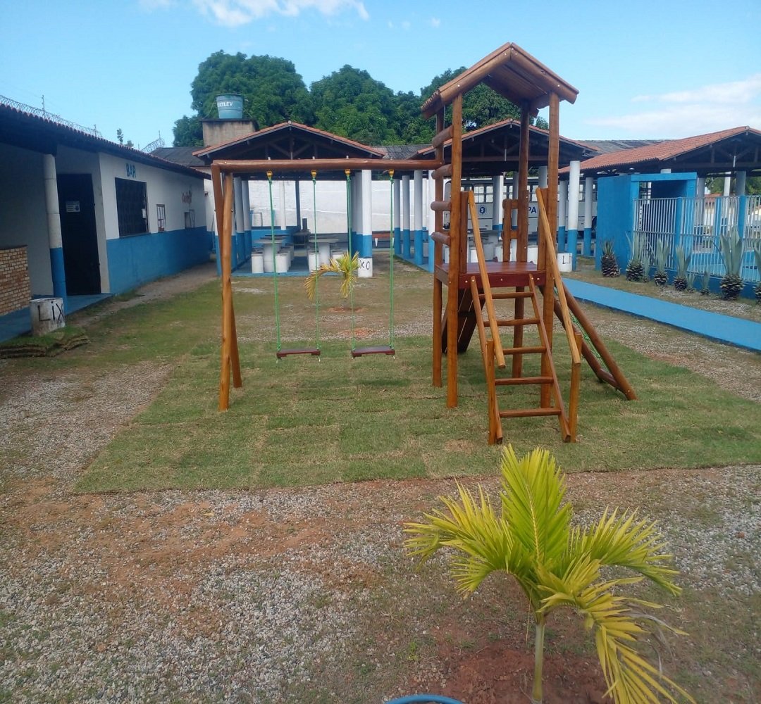 Parquinho Infantil na área de lazer comum do Sindipan - Clube