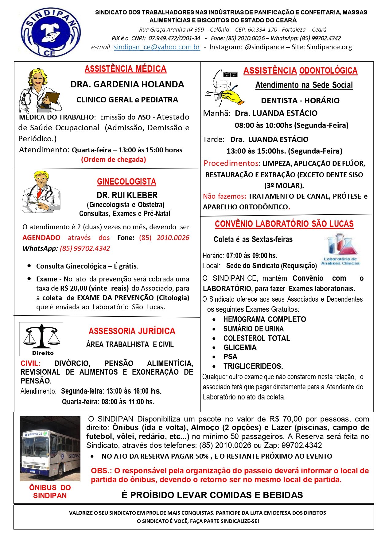 Informativos de Benefícios dos Sócios do Sindipance